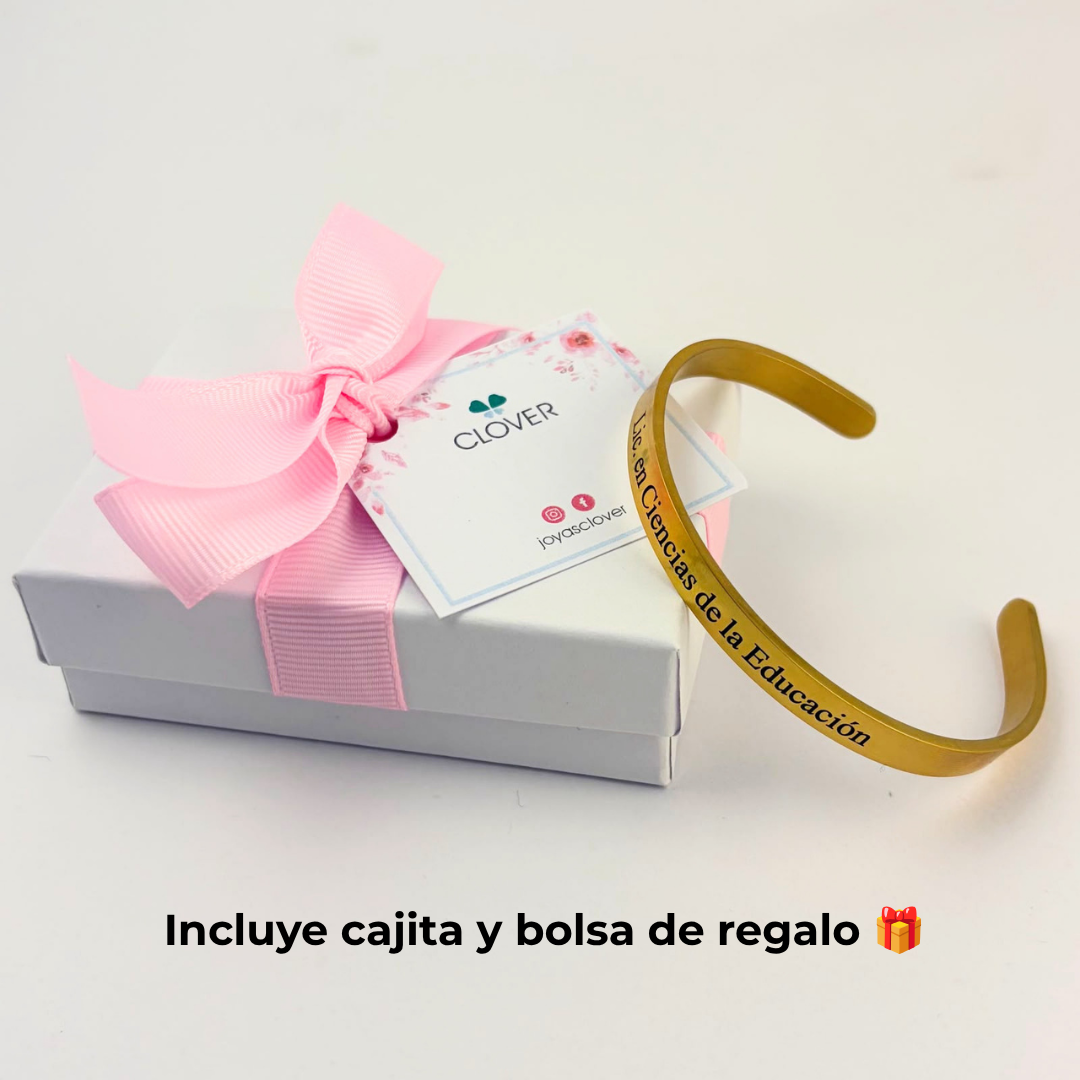 Brazalete personalizado con grabado láser - Regalo de graduación👩‍🎓🎓