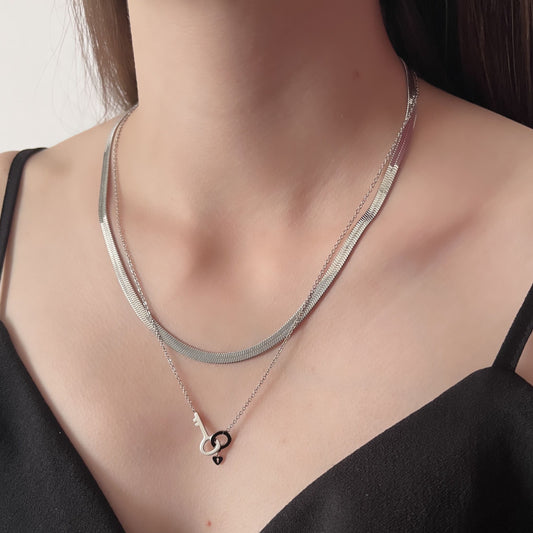 Cadena planchada acero inoxidable 4 mm 45 cm