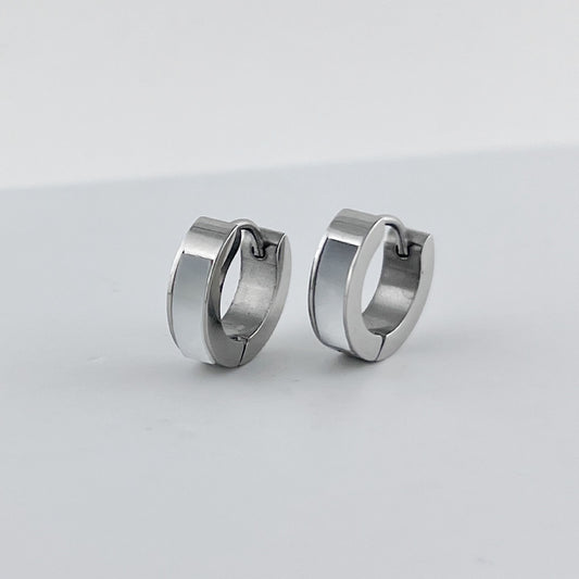 Huggies acero inoxidable delgadas madre perla 1.3 cm