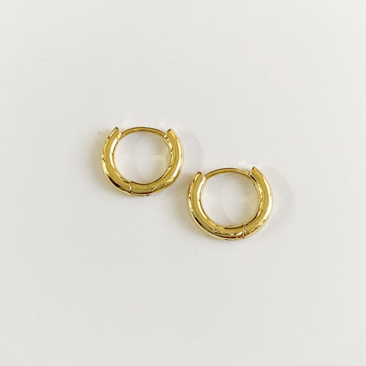 Huggies lisas chapa de oro 1 cm