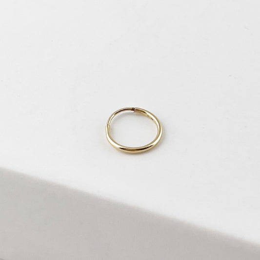 Argolla piercing oro de 10k ¡Elige el tamaño!