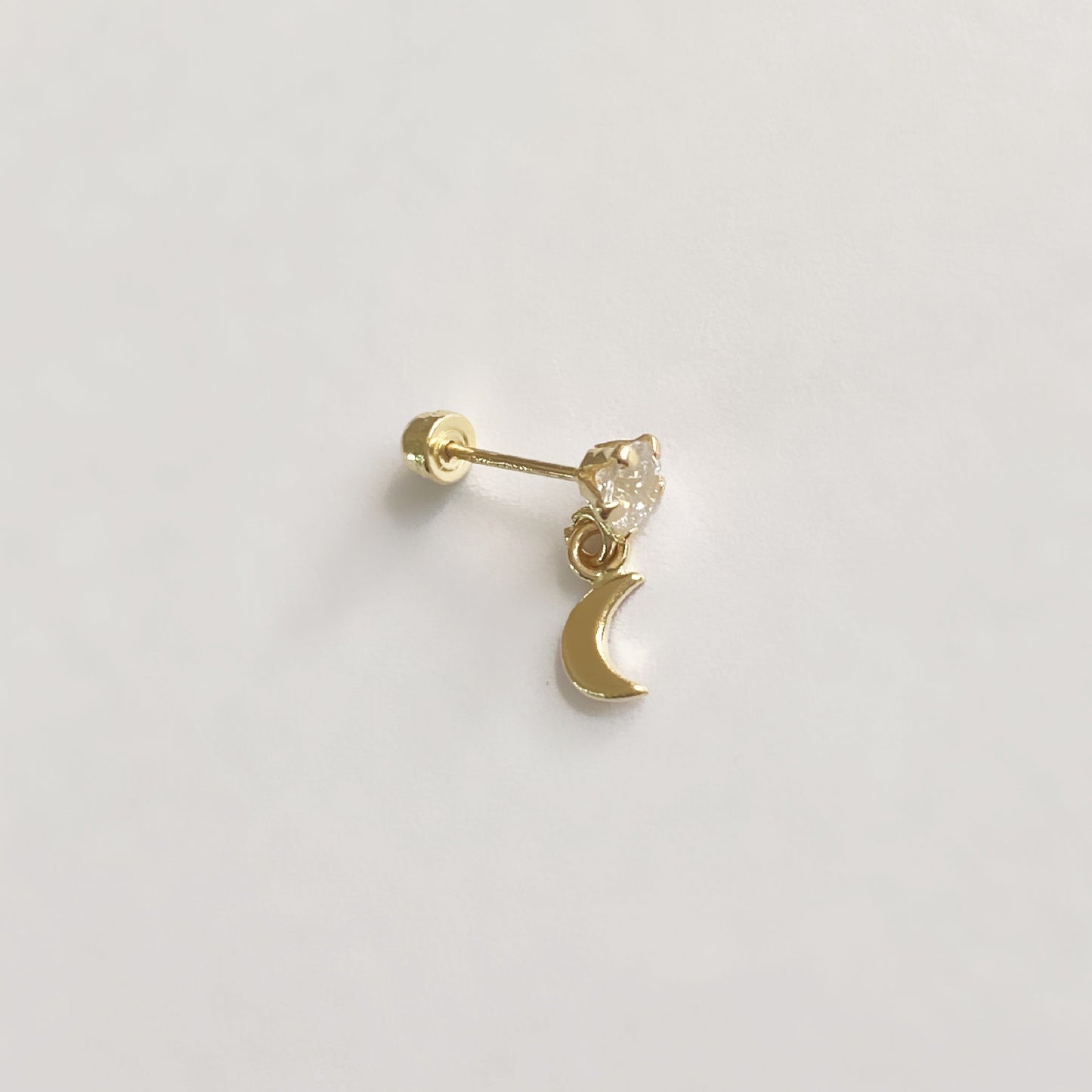 Piercing luna mini colgante oro 10k