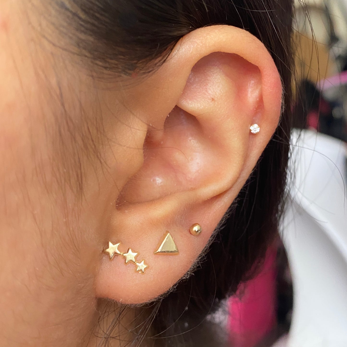 Piercing triángulo Oro 10k