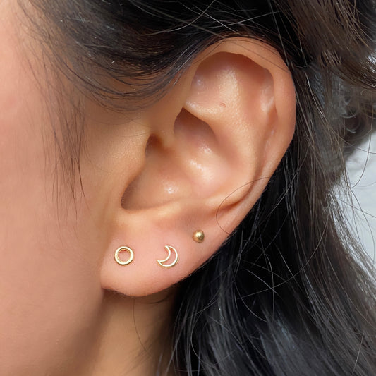 Piercing luna resaque Oro 10k