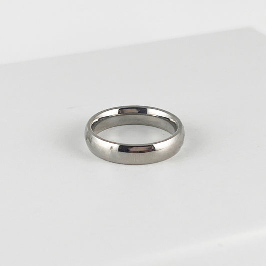 Anillo acero inoxidable argolla confort 4 mm ¡Elíge la talla!
